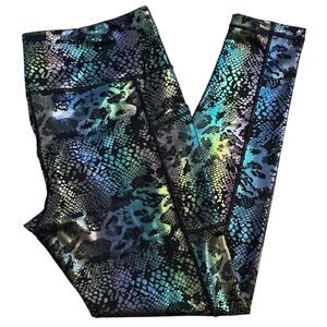 CVG Leggings Glisten Here Rainbow Snakeskin CrossFit Constantly Varied Gear XL